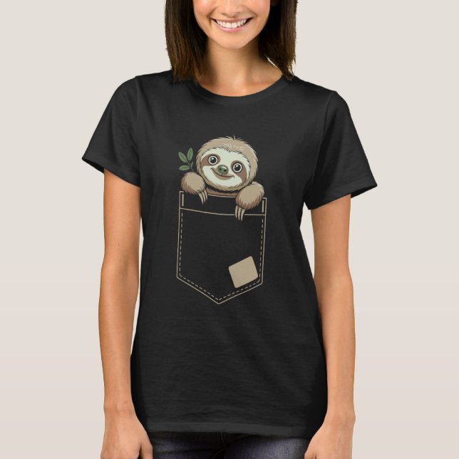 Camiseta Preguiça Engraçada Animal (Frente)