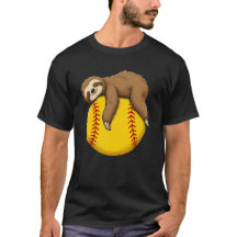 Preguiça Engraçada e Sonolenta Abraçando Softbol C