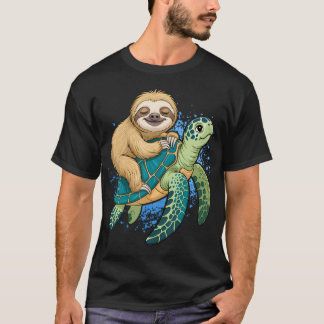 Camiseta Preguiça Engraçada Montada Em Um
