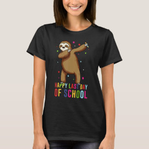 Camiseta Preguiça Fazendo Dab Feliz Último Dia De Aula Prof