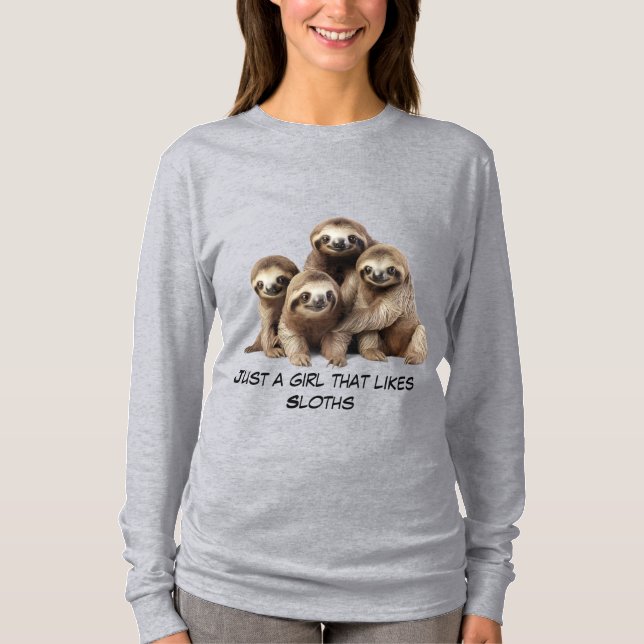 Camiseta preguiça fofa (Frente)