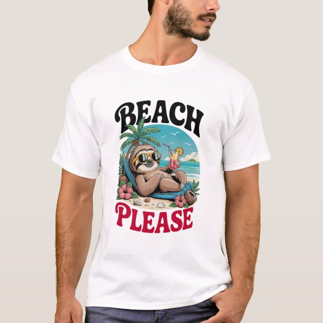 Camiseta Preguiça Fofa de Verão (Frente)