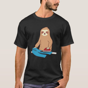 Camiseta Preguiça Fofa Ferro Roedor Preguiçoso Cansado