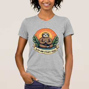 Camiseta Preguiça Meditando Design de Humor Relaxado Vintag