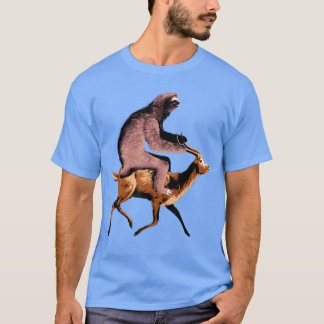 Camiseta Preguiça montando um lote de amigos de antílope de