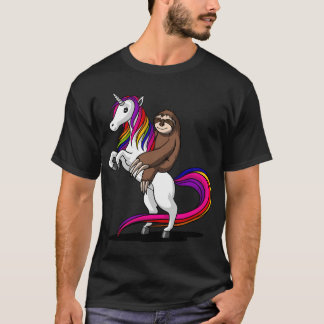Camiseta Preguiça Montando Unicórnio