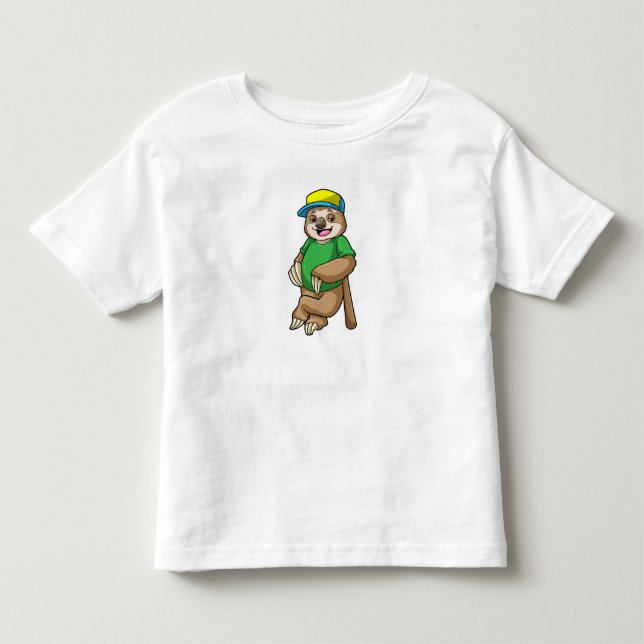 Camiseta Preguiça no beisebol com taco de beisebol (Frente)