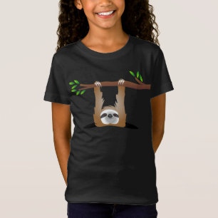 Camiseta Preguiça Pendurada Metade Para Dentro Rasgada
