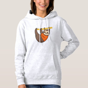 Camiseta Preguiça Pendurada no Galho com Laranja