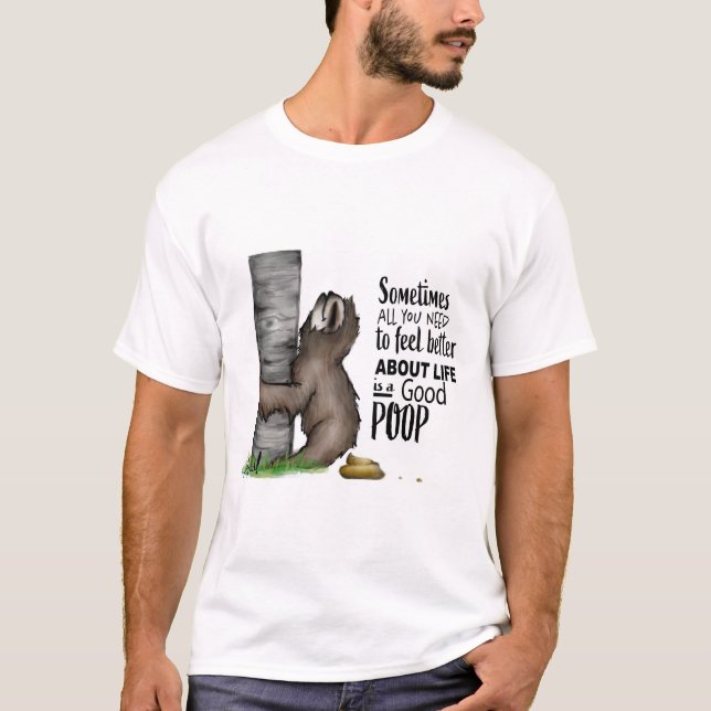 Camiseta preguiça pooping (Frente)