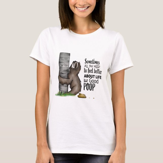 Camiseta preguiça pooping (Frente)