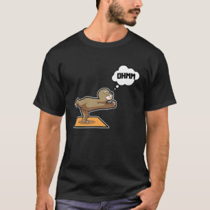 Camiseta Preguiça Preguiça Poses de Yoga Esportes Ginástica