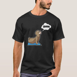 Camiseta Preguiça Preguiça Poses de Yoga Esportes Ginástica