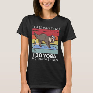 Camiseta Preguiça Retro É Isso Que Eu Faço Eu Faço Yoga E E