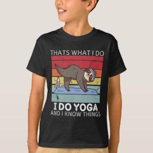 Camiseta Preguiça Retro É O Que Eu Faço Eu Faço Yoga E Eu S