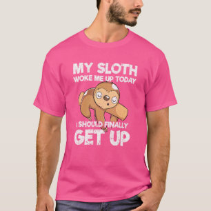 Camiseta Preguiçoso Animal Tropical Selvagem Dormindo