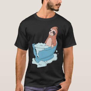Camiseta Preguiçoso Bicho-Preguiça Banheira Relaxante Bicho