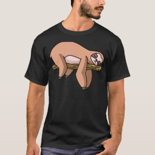 Camiseta Preguiçoso Dormindo Em Uma Ramificação De Árvore