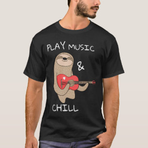 Camiseta Preguiçoso E Engraçado, Brincando De Música E Ench