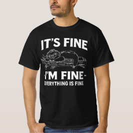 Camiseta Preguiçoso Engraçado - Tudo Bem, Estou Bem, Tudo E