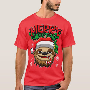 Camiseta Preguiçoso Natal Lopado Animais de Natal Doce