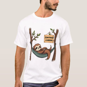 Camiseta Preguiçoso Sloth Vintage Engraçado Arte de Animal 