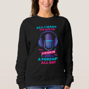 Camiseta Preguiçoso Tudo O Que Quero Fazer É Ouvir Um Podca