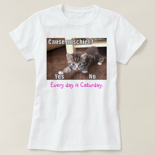 Camiseta Prejuízo de Caturday (Frente do Design)