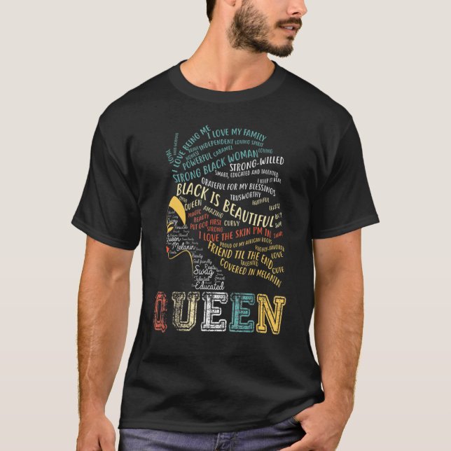 Camiseta Prêmio de Empoderamento da Rainha Ebonia Negra-Afr (Frente)