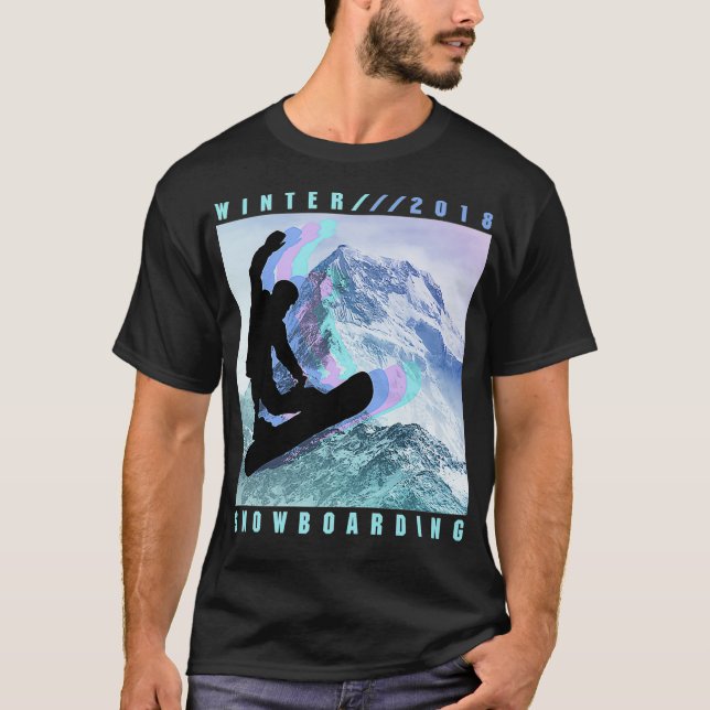 Camiseta Prêmio de inverno 2018 Snowboard  (Frente)