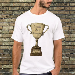 Camiseta Prêmio de troféus personalizável e engraçado