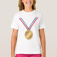 Prêmio Medalha de Ouro com Fita Azul Vermelha e Br