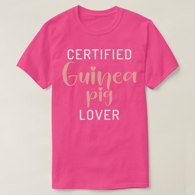 Camiseta Prêmio para o Lover da Guiné-Cuta Certificado (Frente do Design)