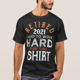Camiseta Prêmios de reforma para homens 2021 Pensão