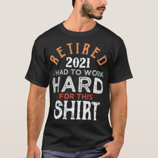 Camiseta Prêmios de reforma para homens 2021 Pensão