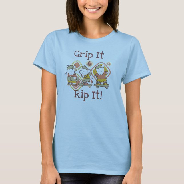 Camiseta Prenda-o e rasgue-o que Skateboarding (Frente)