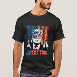 Camiseta Prendam Esta Bandeira Americana Funny Trump 2024 T
