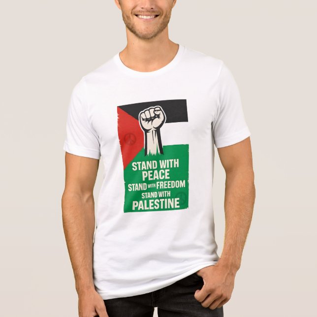 Camiseta Prendam-se com a paz na Palestina (Frente)