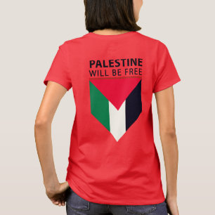 Camiseta Prende-se com a Palestina, a Bandeira e a oliveira