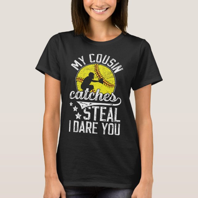 Camiseta Prendedor de Softll Engraçado Primo De Um Prendedo (Frente)