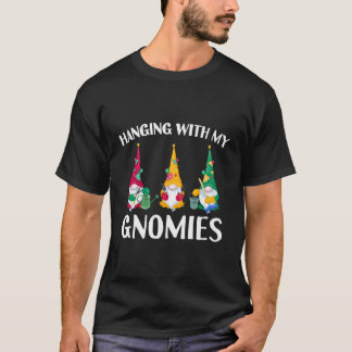 Camiseta Prendendo Com Meu Gnomo Engraçado Jardim Jardim Gn