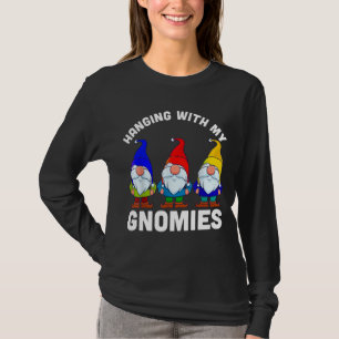 Camiseta Prendendo Com Meu Gnomos De Natal