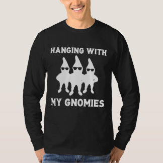Camiseta Prendendo Com Meu Gnomos Engraçado Tee Gnomo