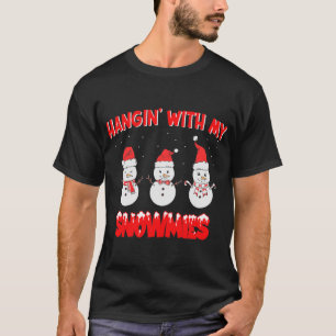 Camiseta Prendendo com meu Natal Engraçado Natal Snowman