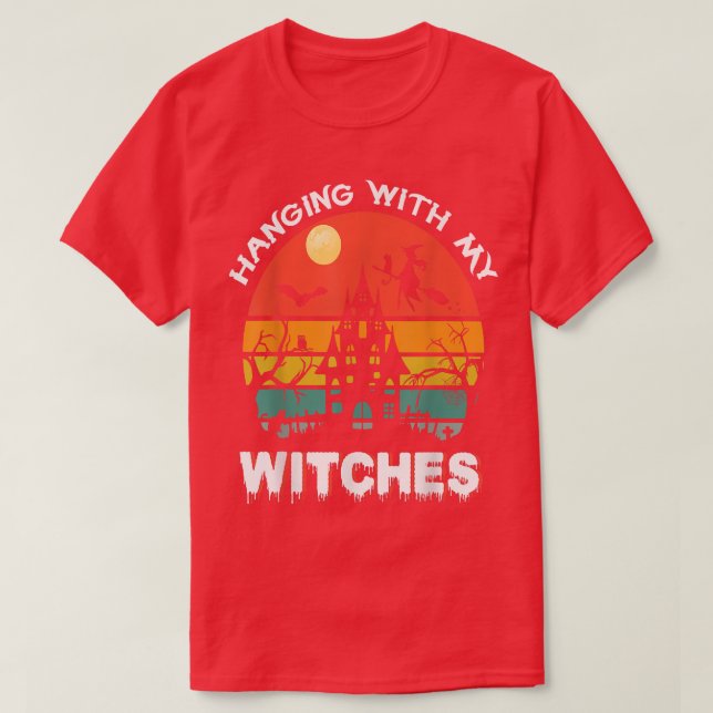 Camiseta Prendendo Com Minhas Bruxas (Frente do Design)