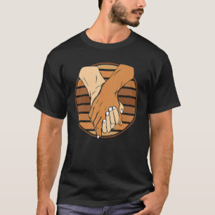 Camiseta Prendendo mãos História Negra Mês BLM Melanin Coup
