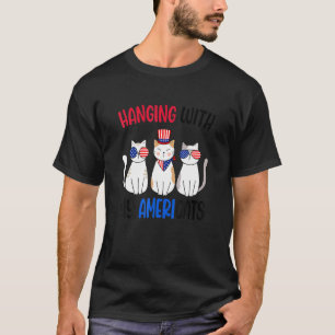 Camiseta Prendendo-Me Com Os Meus Americanos, Os Gatos 4 H