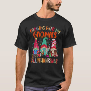 Camiseta Prendendo-Me Com Os Meus Gnomos Feliz Hallothanksm