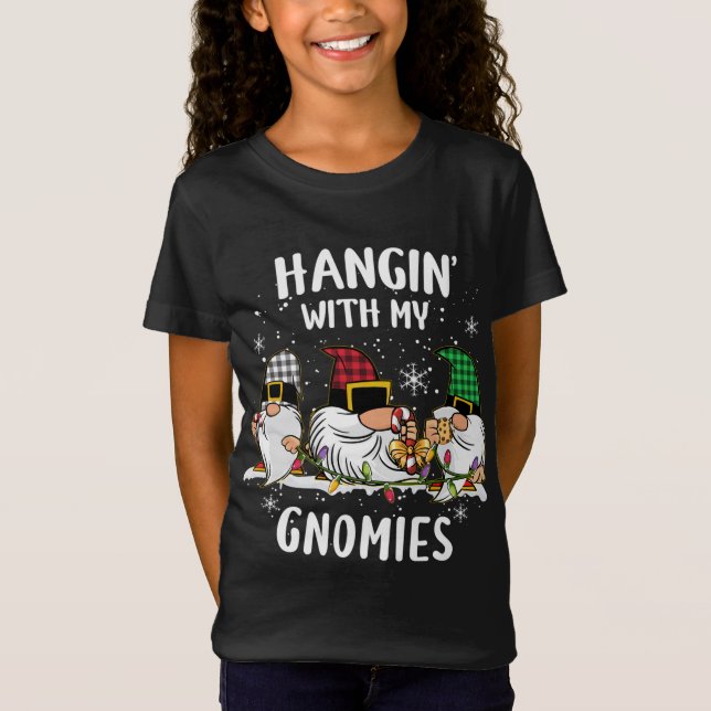 Camiseta Prendendo-Me Com Os Meus Gnomos Três Gnomos Buf De (Frente)
