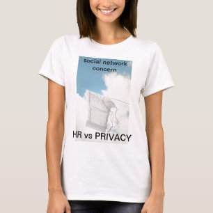 Camiseta Preocupação com a privacidade da rede social